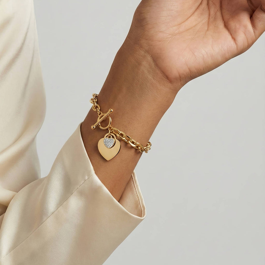 Sparkling Heart Bracelet